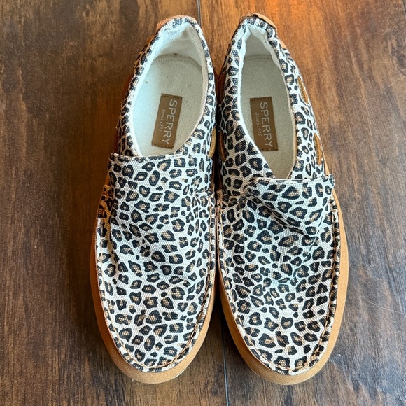 Sperry Cheetah Animal Print Loafer Shoe Slip On Women’s Sz 8.5 (BL) - Picture 2 of 6